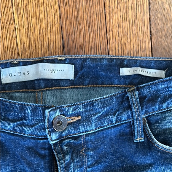 Men's Guess Slim Straight Jeans 38x30 - Picture 2 of 5